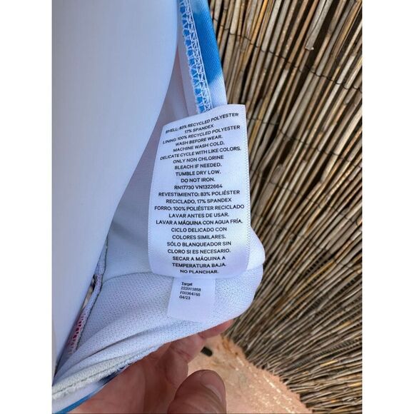 Target Art Class Blue Red White One Piece Swimsuit Girls Size S - Picture 7 of 8